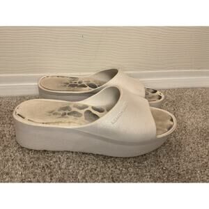 Lemon Jelly Sunny Pearl & Leopard Platform Slides, 37